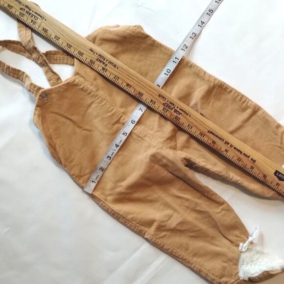 Danny Dare Vintage Courdoroy Nordic Sherpa Overalls & Jacket Set Baby L *read - Picture 7 of 10